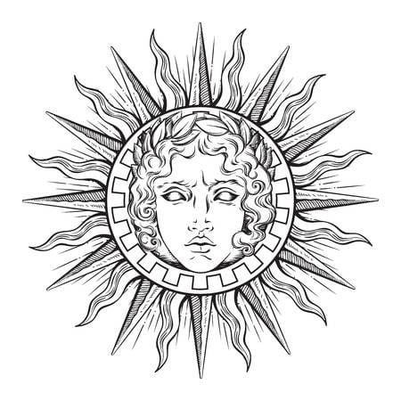 Kiểu tattoo thần mặt trời dành cho những bạn yêu thích hình tượng này