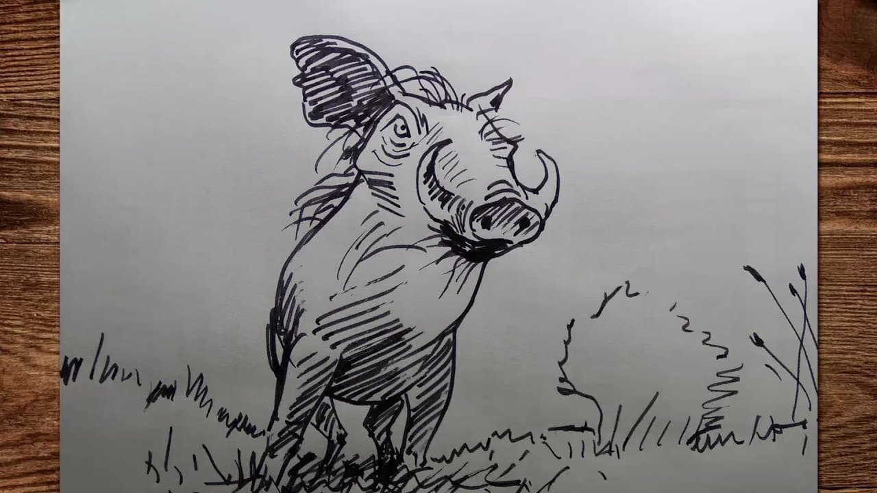 Vẽ Con Lợn Rừng dũng mãnh