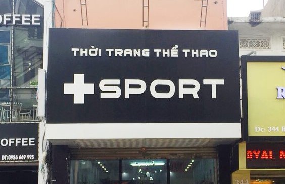 biển quảng cáo cửa hàng thời trang thể thao