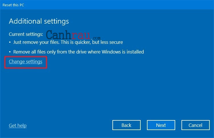 Cách reset máy tính trên Windows 10 hình 10