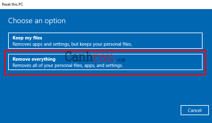 Cách reset máy tính trên Windows 10 hình 9