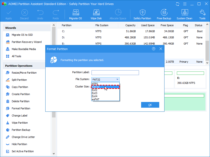 Format 2tb Partition To Fat32