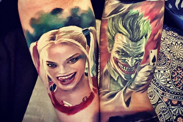 joker and harley tattoo độc đáo