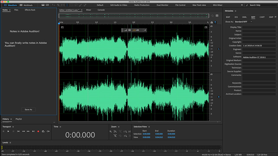 Adobe Audition - Phần mềm xử lý, chỉnh sửa âm thanh chuyên nghiệp tốt nhất