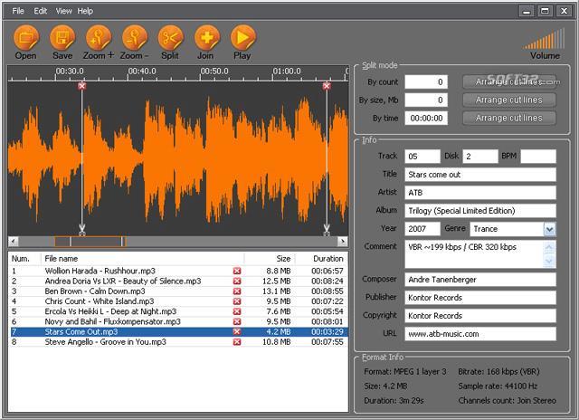 X-Wave MP3 Cutter Joiner - Phần mềm cắt nhạc đơn giản