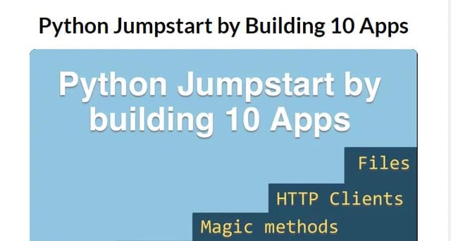 Khóa học lập trình Python - Python Jumpstart by Buiding 10 Apps