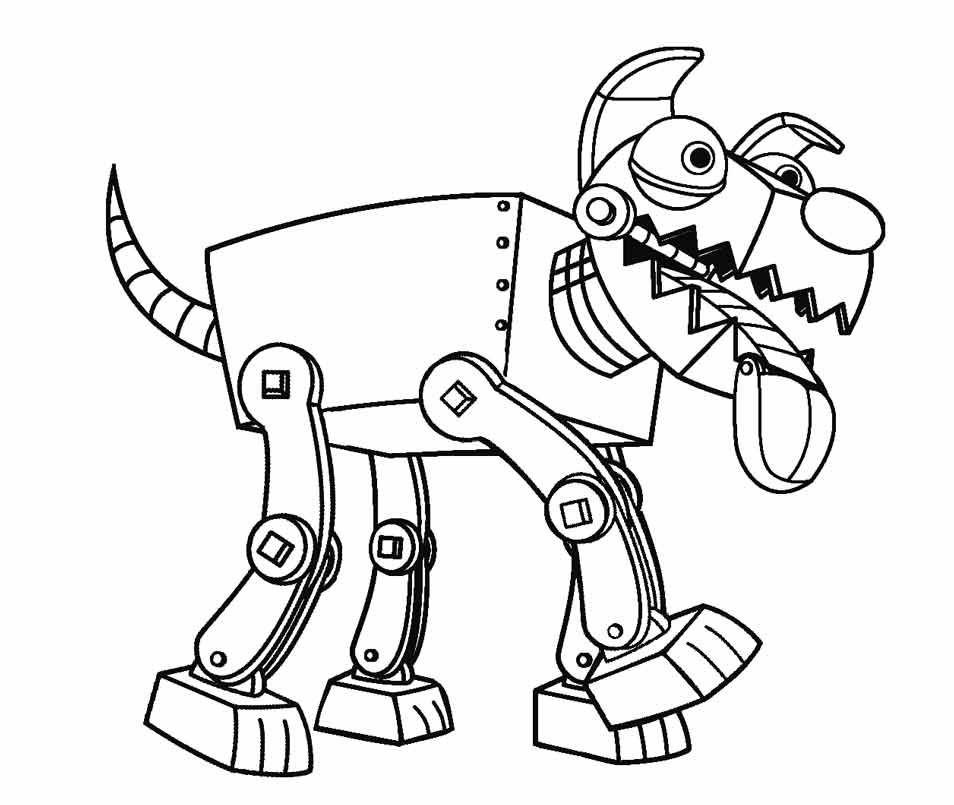 Tranh tô màu chú chó Robot biến hình