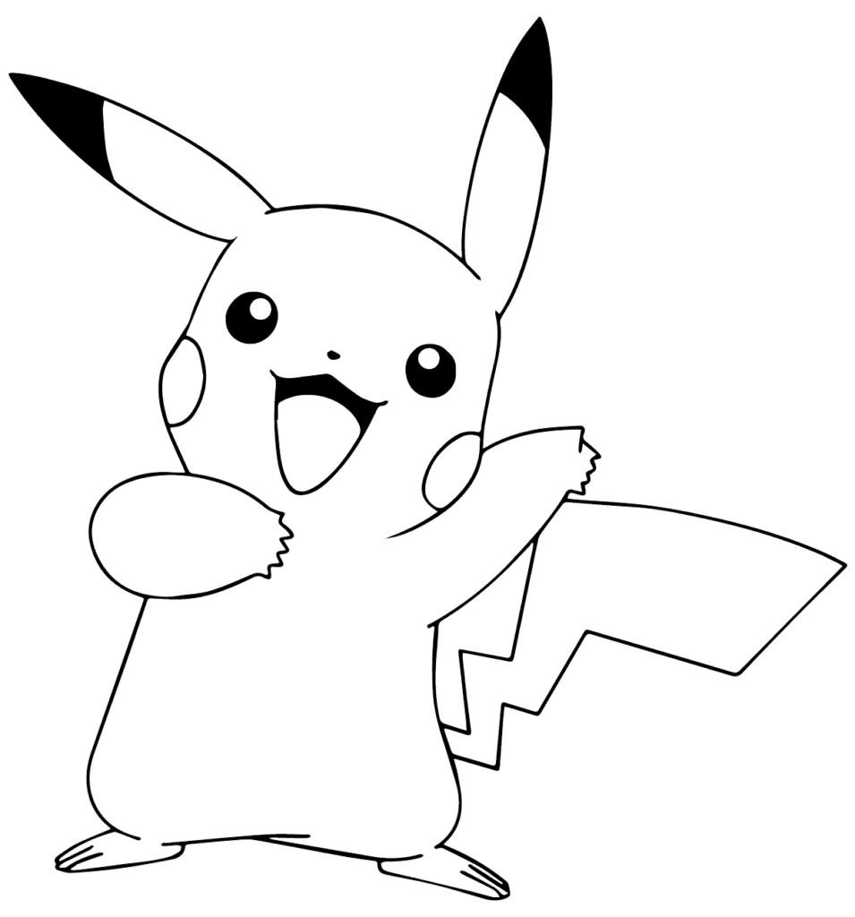 tranh tô màu hình pikachu
